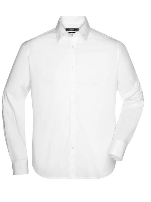 Košile pánská JN193 Slim fit dlouhá bílá
